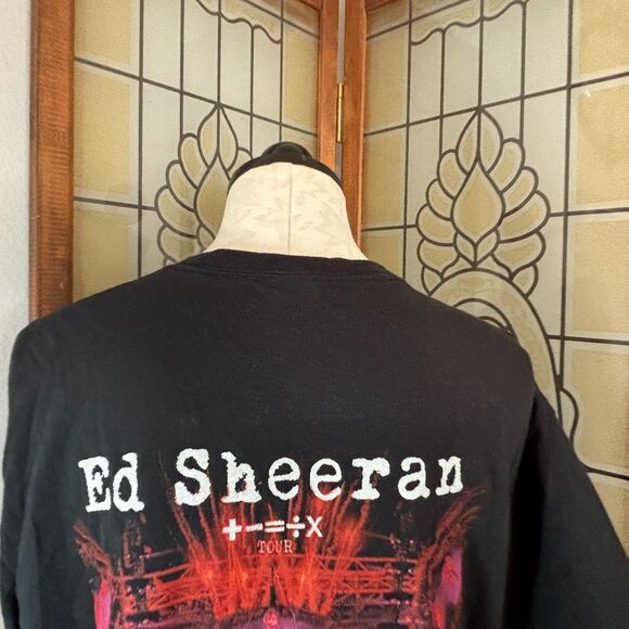Ed Sheeran Shirt Black Blue Mathematics 2023 Tour Concert Size L - Picture 5 of 10
